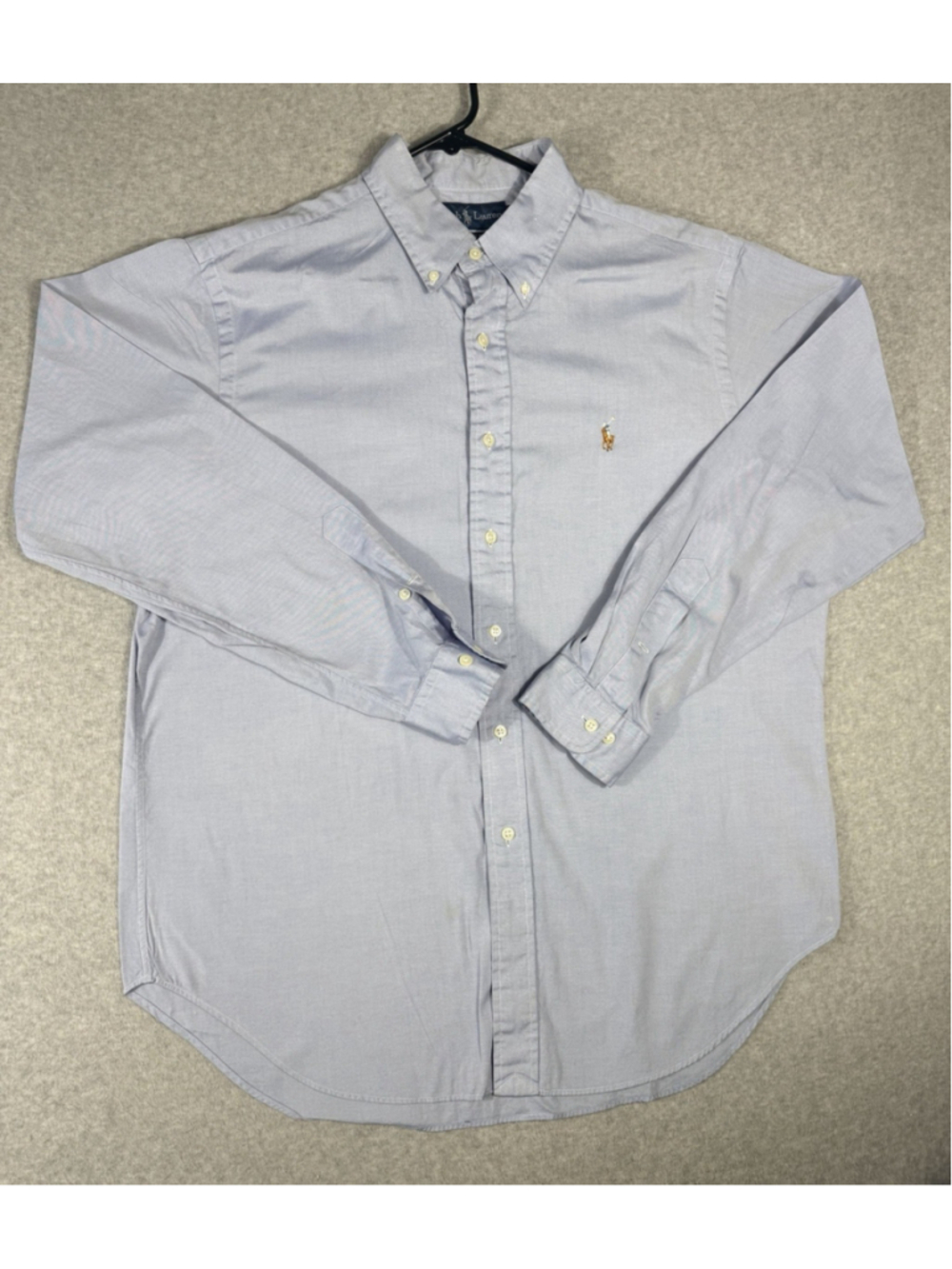Ralph Lauren Classic Fit Oxford Button Down Shirt Blue Pony Logo Men’s Large